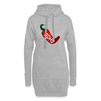ADHS CHILISCHOTE - Hoodie-Kleid - Grau meliert - Vorne