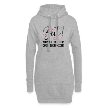 ZEIT NEHMEN - PRIORITÄTEN SETZEN SPRÜCHE - Hoodie-Kleid - Grau meliert - Vorne
