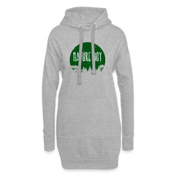 Natur Camper Camping Berge Campingplatz Statement - Hoodie-Kleid - Grau meliert - Vorne