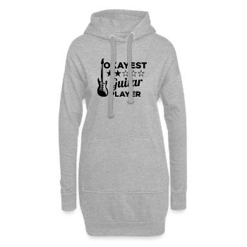 Okayest Guitar Player - Guitariste drôle - Sweat-shirt à capuche long Femme - gris chiné - Devant