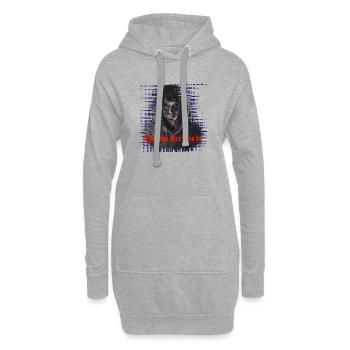 Ego sum spectans te-Ich sehe dich an - Hoodie-Kleid - Grau meliert - Vorne