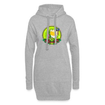 POULETS DE NOËL - Sweat-shirt à capuche long Femme - gris chiné - Devant