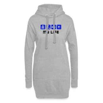 Job Statement Geld Verdienen Arbeit Arbeiter - Hoodie-Kleid - Grau meliert - Vorne