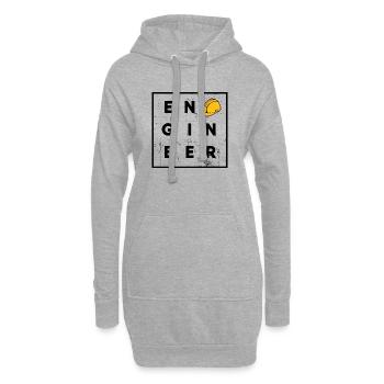 Karriere Bauarbeiter Spruch Beruf Geld Verdienen - Hoodie-Kleid - Grau meliert - Vorne