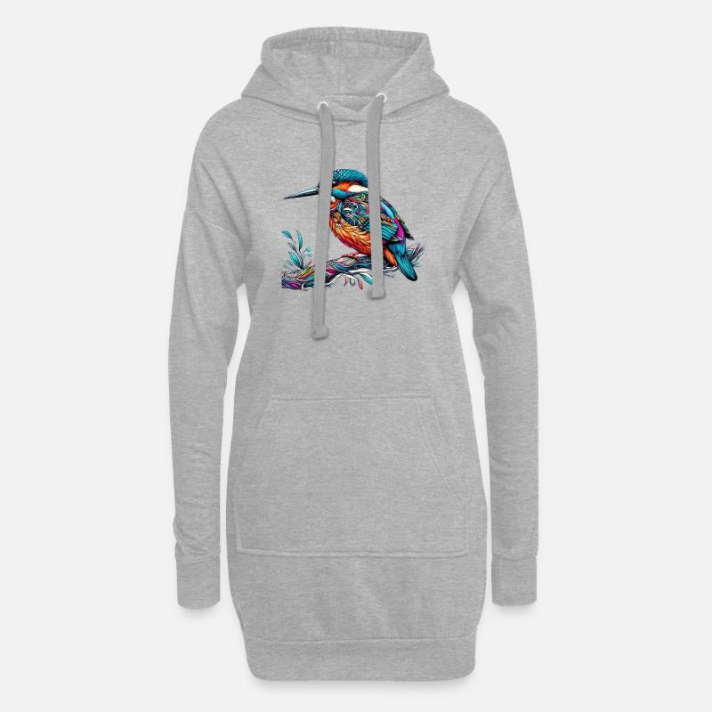 Eisvogel - Hoodie-Kleid - Grau meliert