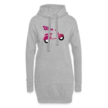 Scooter Ciao Italy Holiday Point Dots Joie de vivre - Sweat-shirt à capuche long Femme - gris chiné - Devant