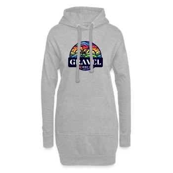 Cycliste de gravel Ride Sunset - Sweat-shirt à capuche long Femme - gris chiné - Devant