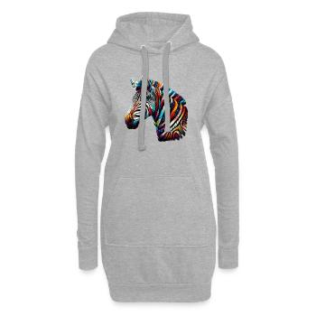 Zebra - Hoodie-Kleid - Grau meliert - Vorne