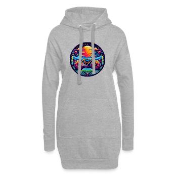 L’abstraction cycliste pour les cyclistes - Sweat-shirt à capuche long Femme - gris chiné - Devant