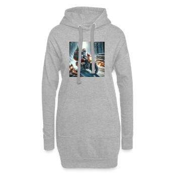 Weihnachts Design 8 - Hoodie-Kleid - Grau meliert - Vorne