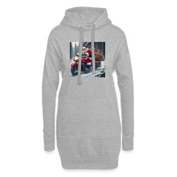 Weihnachts Design 3 - Hoodie-Kleid - Grau meliert - Vorne