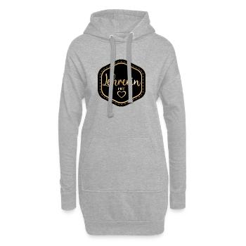 DANKESCHÖN SPRÜCHE - LEHRERIN MIT HERZ - Hoodie-Kleid - Grau meliert - Vorne