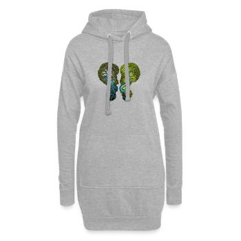 Klimawandel Lunge Wald Fluss Umwelt Shirt - Hoodie-Kleid - Grau meliert - Vorne