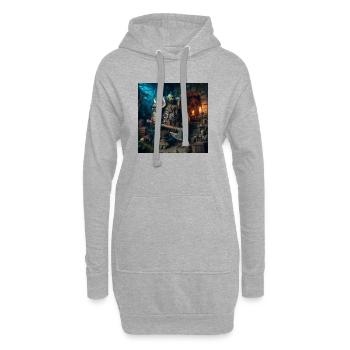 Conception d’orc 2 - Sweat-shirt à capuche long Femme - gris chiné - Devant