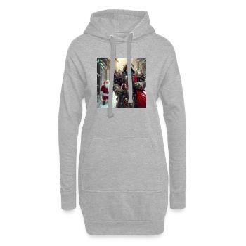 Noël Orc 1 - Sweat-shirt à capuche long Femme - gris chiné - Devant