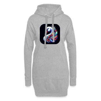 Schwan Tier Vogel Bunt Comic - Hoodie-Kleid - Grau meliert - Vorne