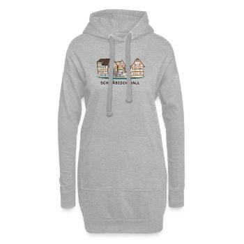 Schwäbisch Hall, Allemagne du Sud, Dessin - Sweat-shirt à capuche long Femme - gris chiné - Devant