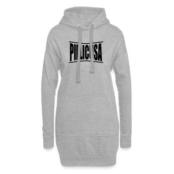 t-shirt Sicile pillicusa sicilienne - Sweat-shirt à capuche long Femme - gris chiné - Devant