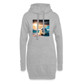 Bébé Phoque - Sweat-shirt à capuche long Femme - gris chiné - Devant
