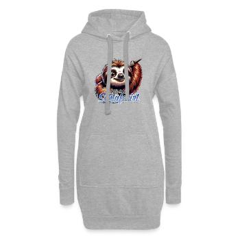 Offizielles Schlafshirt - Hoodie-Kleid - Grau meliert - Vorne