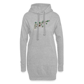 Beaux cônes de mélèze sur une branche de mélèze - Sweat-shirt à capuche long Femme - gris chiné - Devant