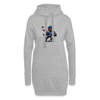 Chien de hockey sur glace Rottweiler - Sweat-shirt à capuche long Femme - gris chiné - Devant
