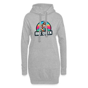 Bike Queen Sunset Cycling Design - Sweat-shirt à capuche long Femme - gris chiné - Devant