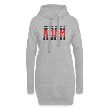 Adam T-Shirt T-Shirt Geschenkidee gestapelter Text - Hoodie-Kleid - Grau meliert - Vorne