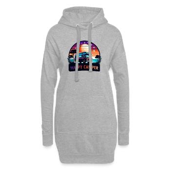Sunset Happy Camper Van - Hoodie-Kleid - Grau meliert - Vorne