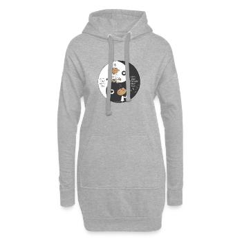 Yin Yang - Hoodie-Kleid - Grau meliert - Vorne