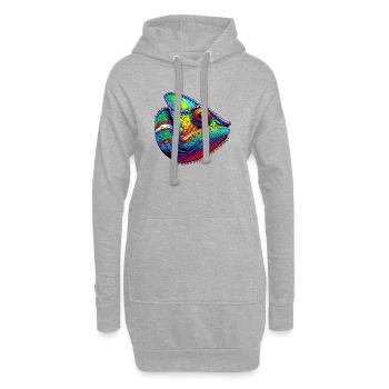 Chamäleon - Hoodie-Kleid - Grau meliert - Vorne