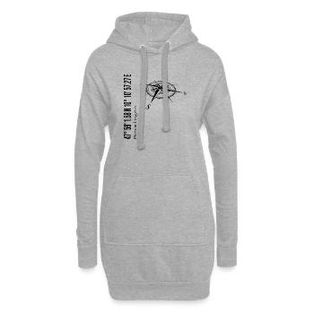 Koordinaten Memmingen - Hoodie-Kleid - Grau meliert - Vorne