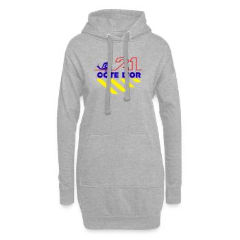 Côte d'or - Sweat-shirt à capuche long Femme - gris chiné - Devant