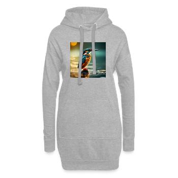 Eisvogel - Hoodie-Kleid - Grau meliert - Vorne