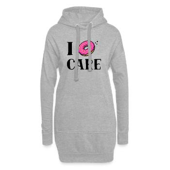 Is Mir Egal Witzig Donut Statement - Hoodie-Kleid - Grau meliert - Vorne