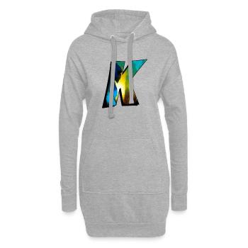 Gorilla 01 - K2 - Hoodie-Kleid - Grau meliert - Vorne