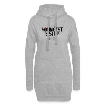 Jüngste Schwester - Hoodie-Kleid - Grau meliert - Vorne