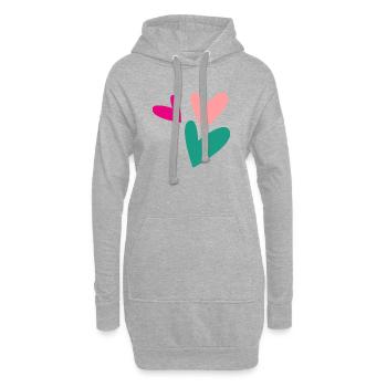 PAAR. ICH HABE GERADE GEHEIRATET. Junggesellinnenabschied. VALENTINSTAG. MARIES - Hoodie-Kleid - Grau meliert - Vorne