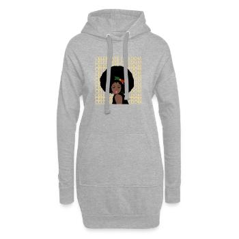 Journée de la liberté Juneteenth - Sweat-shirt à capuche long Femme - gris chiné - Devant