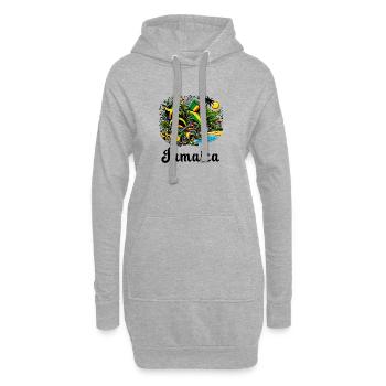 Jamaika Karibik Flaggen Design - Hoodie-Kleid - Grau meliert - Vorne