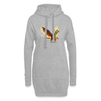 Nymphendino (01) - Hoodie-Kleid - Grau meliert - Vorne