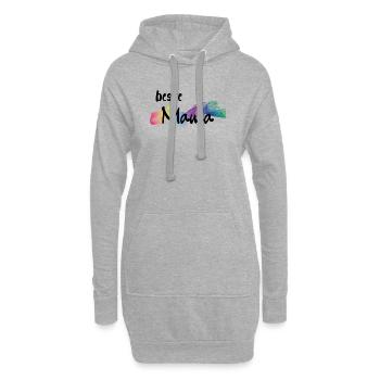 Beste Mama - best mummy - Hoodie-Kleid - Grau meliert - Vorne