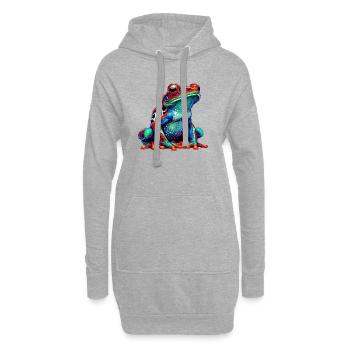 Frosch - Hoodie-Kleid - Grau meliert - Vorne