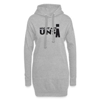 nicht mit uns! - Hoodie-Kleid - Grau meliert - Vorne