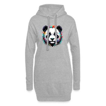 Panda - Hoodie-Kleid - Grau meliert - Vorne