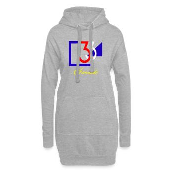 Gironde - Sweat-shirt à capuche long Femme - gris chiné - Devant
