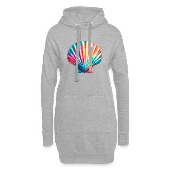 Jakobsmuschel-Schale - Hoodie-Kleid - Grau meliert - Vorne