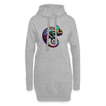 Chamäleon - Hoodie-Kleid - Grau meliert - Vorne