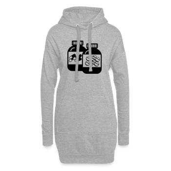 Pots de gélules et de pilules pour la pharmacie - Sweat-shirt à capuche long Femme - gris chiné - Devant
