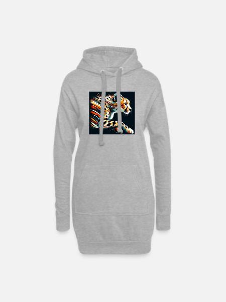 Gepard - Hoodie-Kleid - Grau meliert